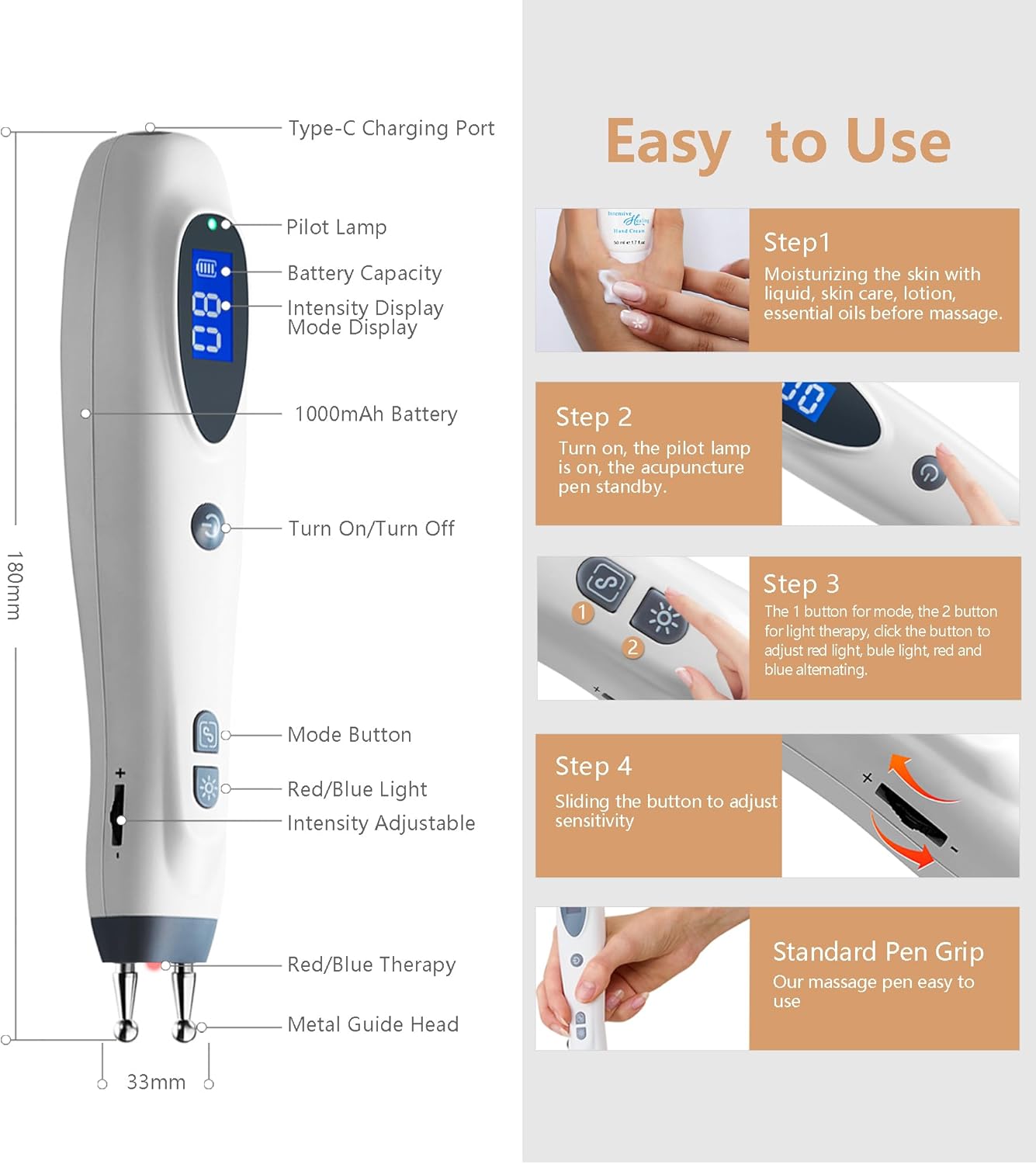 NeuroEase™ TheraPoint Rechargeable 2 Head Stimulator